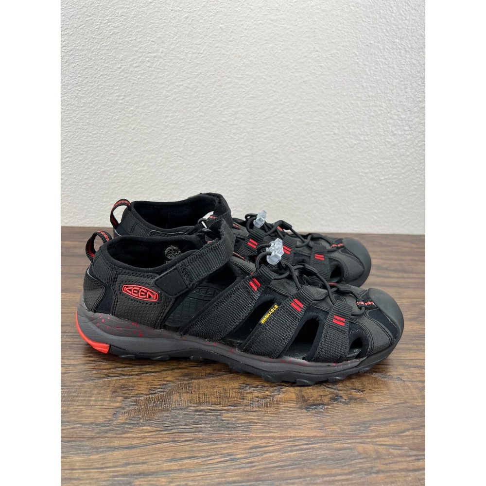 Keen Big Boys Youth Unisex Black Red Outdoor Sport Fishermen Sandals US 5